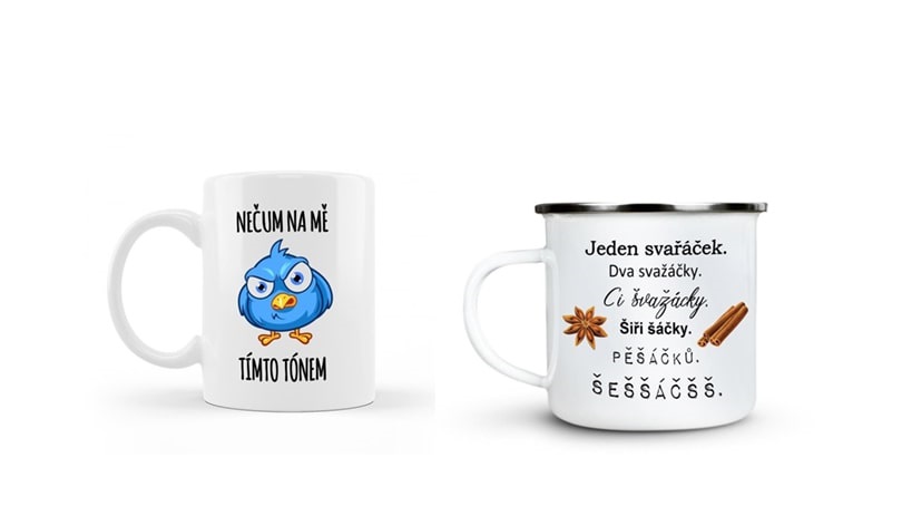 Darčekové hrnčeky a plecháčiky