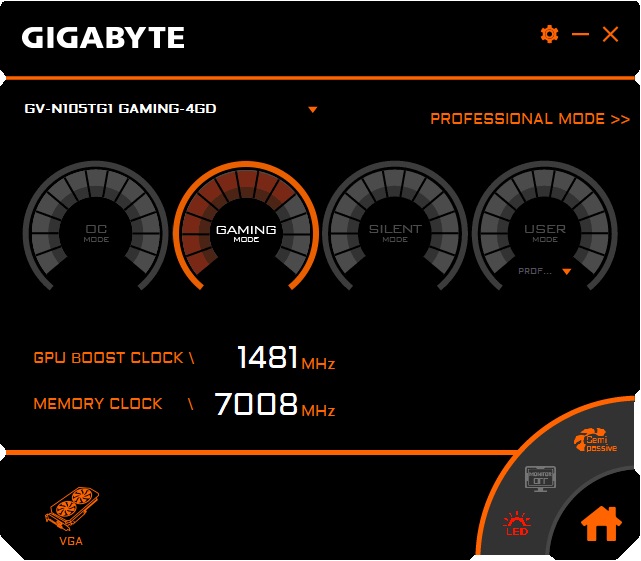 Xtreme gaming engine настройка на gigabyte gtx 1050 ti